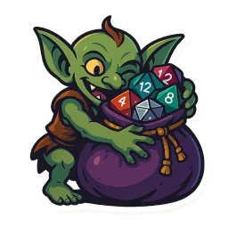The Dice Goblin sticker