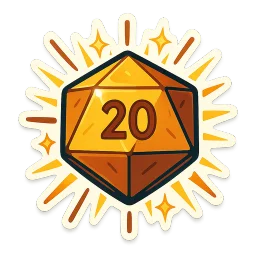 The Natural 20 sticker